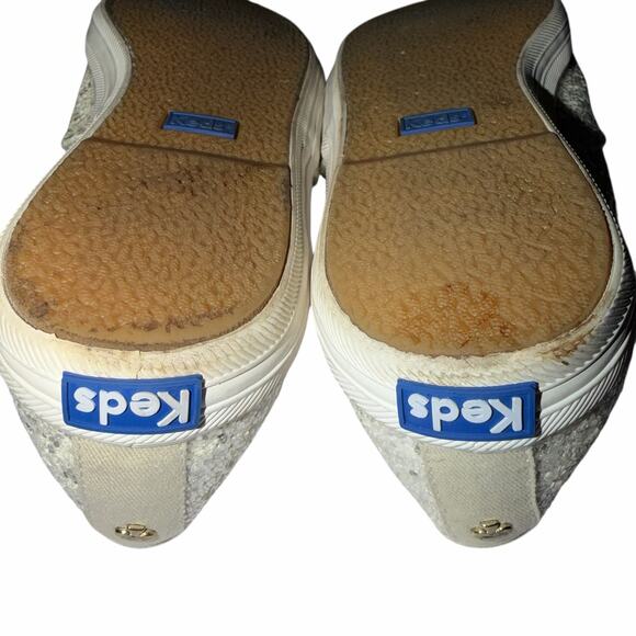 Keds x Kate Spade New York Glitter Sneakers WF53272 Cream Ivory 8.5 Women’s - Picture 10 of 12